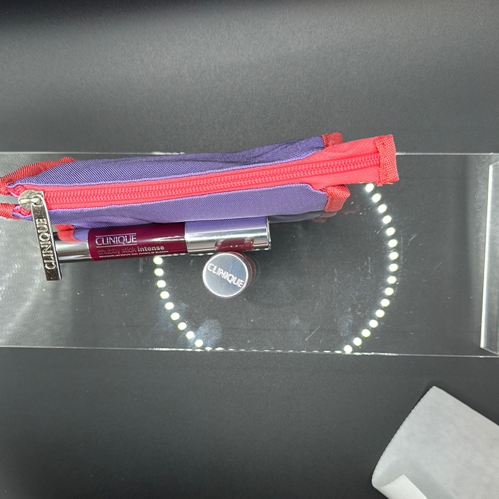 Clinique Lip Set with Purple and Red Pouch